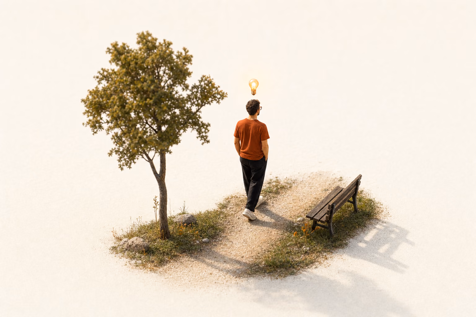 Ideas find you, stop forcing content